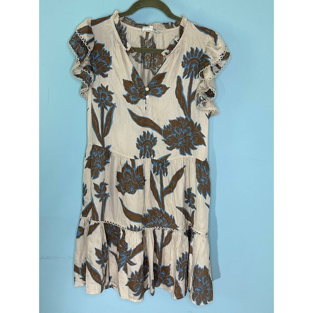 Omika Wilora Mini Dress in the "Maira Dune" floral print Size Large